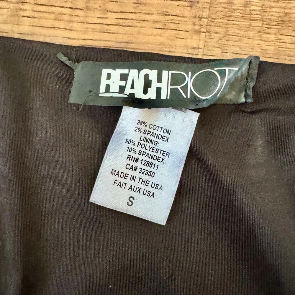 Beach‎ Riot Peyton Top Sandy Bottoms Bikini Black White Colorblock Size XS S B